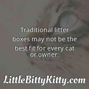 Traditional litter boxes may not be the best fit for every cat or owner.