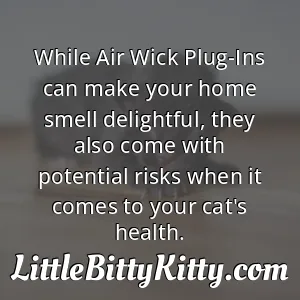 While Air Wick Plug-Ins can make your home smell delightful, they also come with potential risks when it comes to your cat's health.