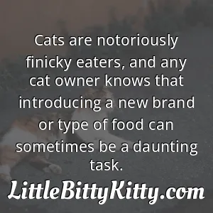 Cats are notoriously finicky eaters, and any cat owner knows that introducing a new brand or type of food can sometimes be a daunting task.
