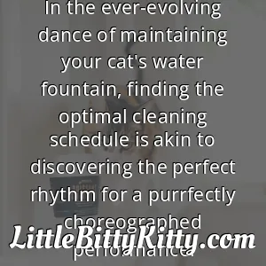 In the ever-evolving dance of maintaining your cat's water fountain, finding the optimal cleaning schedule is akin to discovering the perfect rhythm for a purrfectly choreographed performance.