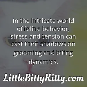 In the intricate world of feline behavior, stress and tension can cast their shadows on grooming and biting dynamics.