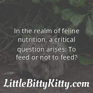 In the realm of feline nutrition, a critical question arises: To feed or not to feed?