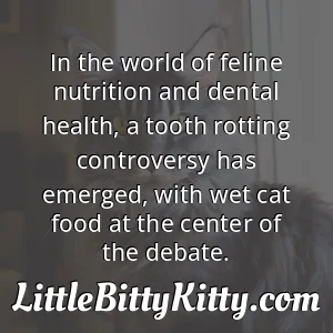 In the world of feline nutrition and dental health, a tooth rotting controversy has emerged, with wet cat food at the center of the debate.