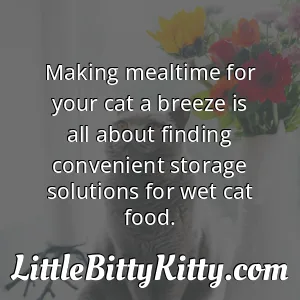 Making mealtime for your cat a breeze is all about finding convenient storage solutions for wet cat food.