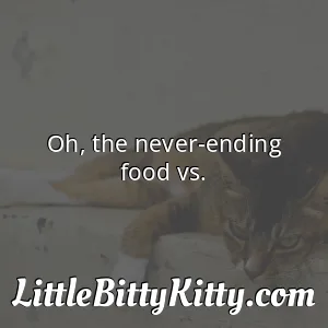 Oh, the never-ending food vs.