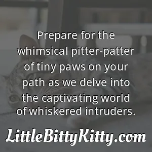 Prepare for the whimsical pitter-patter of tiny paws on your path as we delve into the captivating world of whiskered intruders.