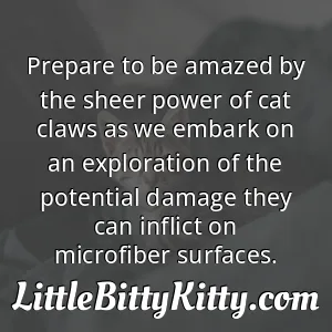Prepare to be amazed by the sheer power of cat claws as we embark on an exploration of the potential damage they can inflict on microfiber surfaces.