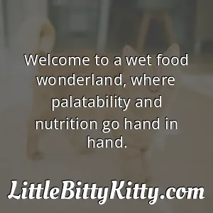 Welcome to a wet food wonderland, where palatability and nutrition go hand in hand.