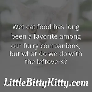 Wet cat food has long been a favorite among our furry companions, but what do we do with the leftovers?