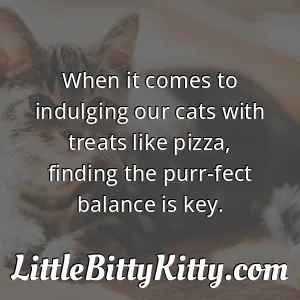 When it comes to indulging our cats with treats like pizza, finding the purr-fect balance is key.