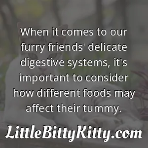 When it comes to our furry friends' delicate digestive systems, it's important to consider how different foods may affect their tummy.