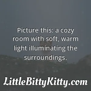 Picture this: a cozy room with soft, warm light illuminating the surroundings.