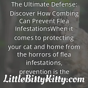 The Ultimate Defense: Discover How Combing Can Prevent Flea InfestationsWhen it comes to protecting your cat and home from the horrors of flea infestations, prevention is the ultimate defense.