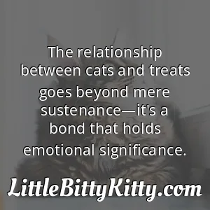 The relationship between cats and treats goes beyond mere sustenance—it's a bond that holds emotional significance.