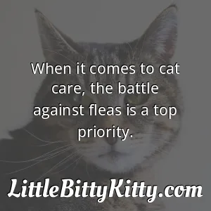 When it comes to cat care, the battle against fleas is a top priority.
