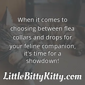 When it comes to choosing between flea collars and drops for your feline companion, it's time for a showdown!